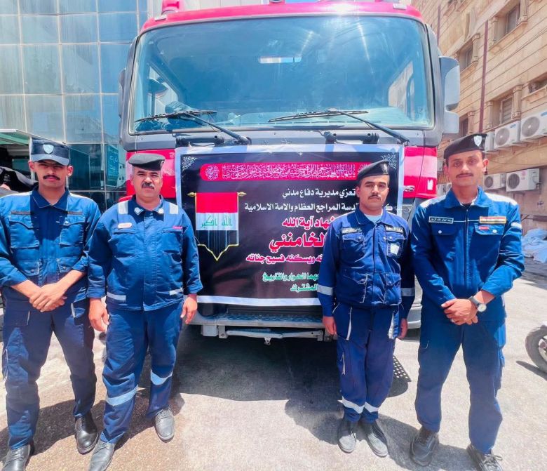152 عجلة تخصصية ضمن خطة مديرية الدفاع المدني في كربلاء لتأمين مراسم التشييع