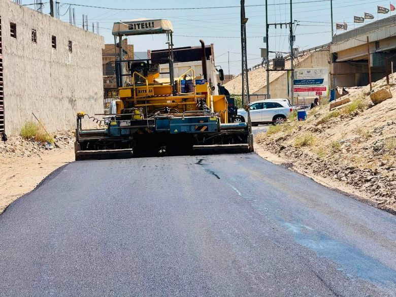 الهندية تواصل الإعمار.. إنجاز شارع جديد في مقتربات مجسر الرشيدة