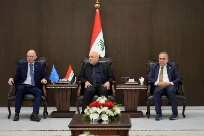 الخطابي يبحث مع وفد الاتحاد الأوروبي تعزيز التعاون ودعم التنمية والقطاع الخاص في كربلاء